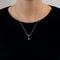 Collier pendentif en or blanc et zircons 58 Facettes BO/230104/