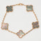 Bracelet Van Cleef & Arpels Vintage Alhambra - Bracelet 5 motifs en or rose et nacre grise 58 Facettes
