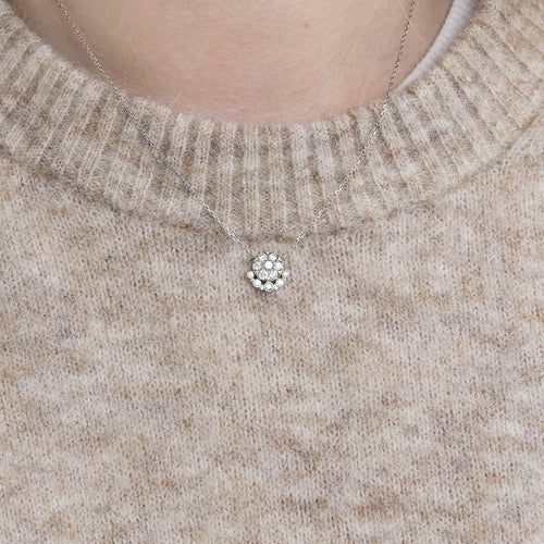 Collier Cartier - Collier pendentif vintage en or blanc 18 carats et diamants 58 Facettes BO/240037/