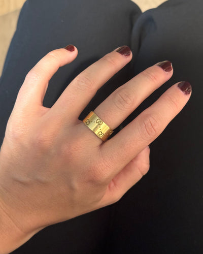 Bague 54 Gucci - Bague Icon en or jaune 18k 58 Facettes