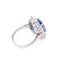 Bague Bague entourage en platine, saphir de Ceylan et diamants 58 Facettes 1