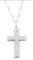 Collier Pendentif croix en or gris et diamants 58 Facettes 1