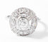 Bague Bague marguerite en or gris, platine et diamants 58 Facettes