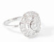 Bague Bague marguerite en or gris, platine et diamants 58 Facettes
