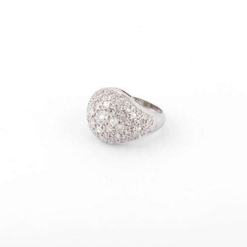 Bague Bague dôme en platine et diamants 58 Facettes