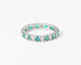 Bague 66 Alliance - Bague en or gris avec diamants et émeraudes 58 Facettes 1