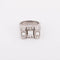 Bague Tank - Bague en or gris, platine et diamants 58 Facettes