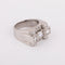 Bague Tank - Bague en or gris, platine et diamants 58 Facettes