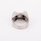 Bague Tank - Bague en or gris, platine et diamants 58 Facettes