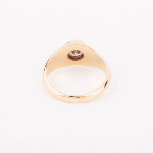 Bague Bague solitaire en or jaune et diamant demi-taille 58 Facettes 1