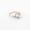 Bague Toi & Moi - Bague en platine, or jaune et diamants 58 Facettes