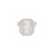 Bague 52 Bague rectangulaire en platine et diamants 58 Facettes 1