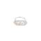 Art déco - Bague rectangulaire en platine et diamants