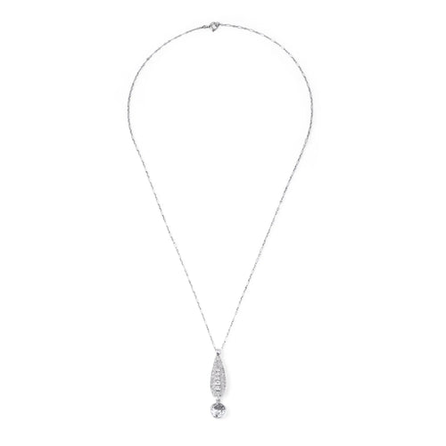 Pendentif Pendentif Art déco en platine et diamants 58 Facettes 1