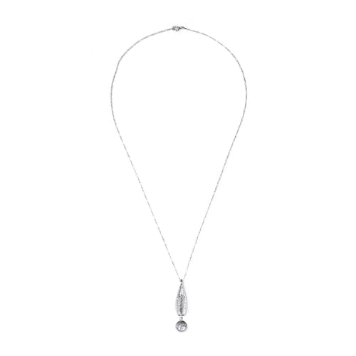 Pendentif Pendentif Art déco en platine et diamants 58 Facettes 1