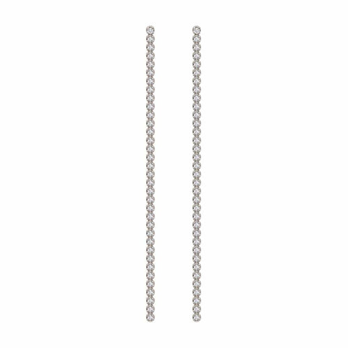 Boucles d'oreilles Disco - Boucles d'oreilles tennis en or blanc et diamants 58 Facettes GER1349WG