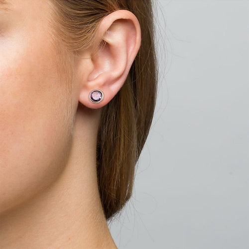 Boucles d'oreilles Aitches Love More - Boucles d'oreilles en or blanc et saphirs violets 58 Facettes GER1041RP