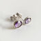 Boucles d'oreilles Aitches Love More - Boucles d'oreilles en or blanc et saphirs violets 58 Facettes GER1041RP