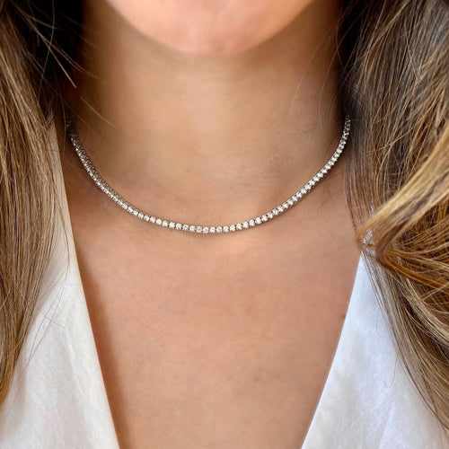 Collier AITCHES Embrace - Collier tennis diamants en or blanc 18K 58 Facettes GPD1031WG