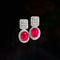 Boucles d'oreilles Boucles d'oreilles en or blanc 18 carats, rubis et diamants 58 Facettes GER1014RD