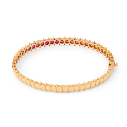 Bracelet Bracelet en or rose, saphirs multicolores et diamants 58 Facettes 1