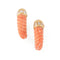 Boucles d'oreilles Boucheron - Boucles d'oreilles en or jaune, corail et diamants 58 Facettes 1