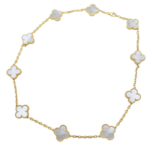 Collier Van Cleef & Arpels - Collier Vintage Alhambra en or jaune et nacre 58 Facettes 35671