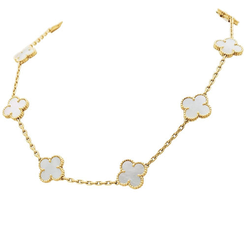 Collier Van Cleef & Arpels - Collier Vintage Alhambra en or jaune et nacre 58 Facettes 35671