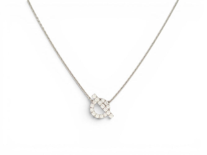Collier Hermès Finesse - Collier pendentif en or blanc, diamants 58 Facettes 274795