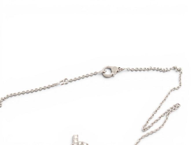 Collier Hermès Finesse - Collier pendentif en or blanc, diamants 58 Facettes 274795