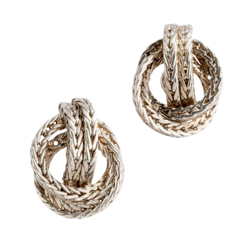 Hermès - Boucles d'oreilles Collection Vendôme en argent