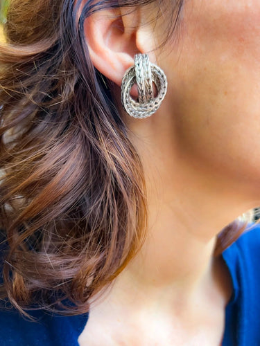 Boucles d'oreilles Hermès - Boucles d'oreilles Collection Vendôme en argent 58 Facettes 1