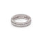 Bague 55 Alliance triple rangs de diamants en or gris 58 Facettes 1