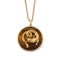 Pendentif Pendentif - Dragon en relief sur œil-de-tigre en or jaune 58 Facettes 1