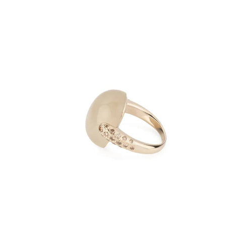 Bague 50 Pomellato - Bague Luna en or gris et calcédoine, diamants bruns 58 Facettes 1
