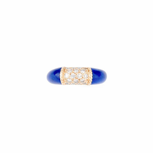 Bague 50.5 Van Cleef & Arpels - Bague Philippine en or jaune, lapis-lazuli et diamants 58 Facettes 1