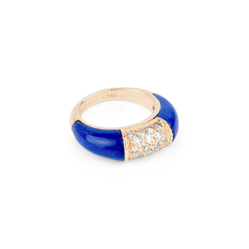 Bague 50.5 Van Cleef & Arpels - Bague Philippine en or jaune, lapis-lazuli et diamants 58 Facettes 1
