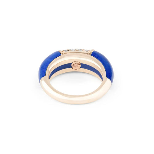 Bague 50.5 Van Cleef & Arpels - Bague Philippine en or jaune, lapis-lazuli et diamants 58 Facettes 1
