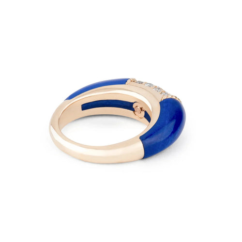 Bague 50.5 Van Cleef & Arpels - Bague Philippine en or jaune, lapis-lazuli et diamants 58 Facettes 1