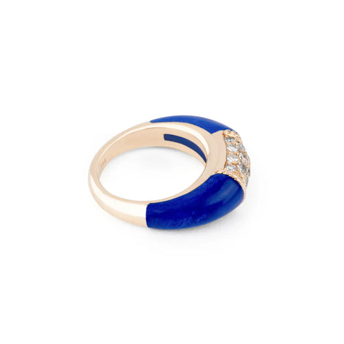 Bague 50.5 Van Cleef & Arpels - Bague Philippine en or jaune, lapis-lazuli et diamants 58 Facettes 1