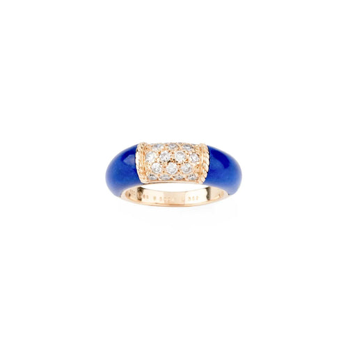 Bague 50.5 Van Cleef & Arpels - Bague Philippine en or jaune, lapis-lazuli et diamants 58 Facettes 1
