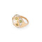 Bague 53 Bvlgari - Bague boule en or jaune et gris et péridots 58 Facettes 1
