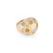 Bague 53 Bvlgari - Bague boule en or jaune et gris et péridots 58 Facettes 1