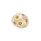 Bague 53 Bvlgari - Bague boule en or jaune et gris et péridots 58 Facettes 1