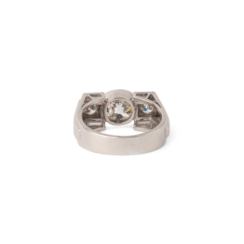 Bague 52 Bague Art Déco en platine et or jaune 18k et diamants 58 Facettes 1