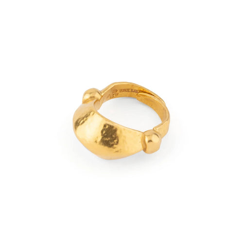 Bague 49 Ilias Lalaounis - Bague martelée en or 22k 58 Facettes 1