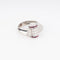 Bague 60 Bague tank - Bague en platine sertie de diamants et rubis calibrés 58 Facettes 1