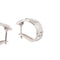 Boucles d'oreilles Créoles - Boucles d’oreilles en or gris 18k et diamants taille princesse 58 Facettes 1