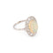 Bague 51 Bague - Bague halo en platine et opale ovale et diamants 58 Facettes 1