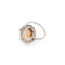 Bague 51 Bague - Bague halo en platine et opale ovale et diamants 58 Facettes 1